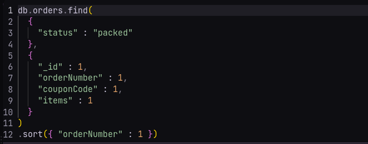 The same query converted to a runnable MongoDB find command, with a note that Back to SQL restores the original.